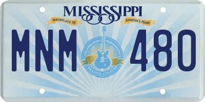 MS license plate MNM480
