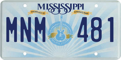 MS license plate MNM481