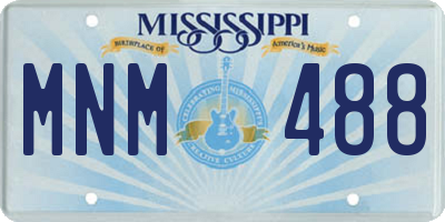 MS license plate MNM488