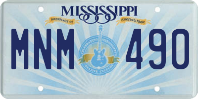 MS license plate MNM490