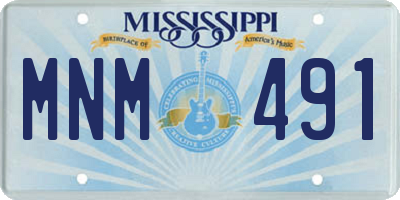 MS license plate MNM491