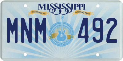 MS license plate MNM492
