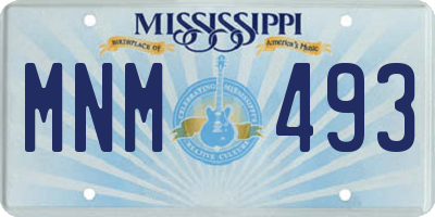 MS license plate MNM493