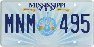 MS license plate MNM495