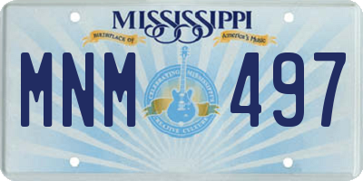 MS license plate MNM497