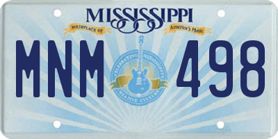 MS license plate MNM498