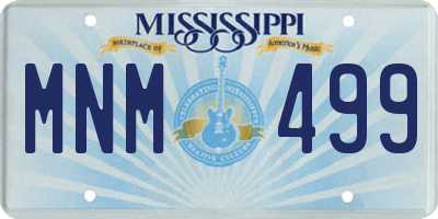 MS license plate MNM499