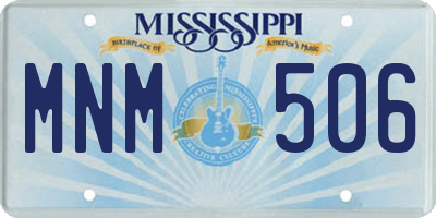 MS license plate MNM506