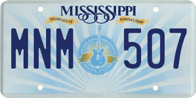 MS license plate MNM507