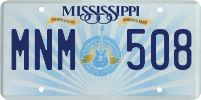 MS license plate MNM508