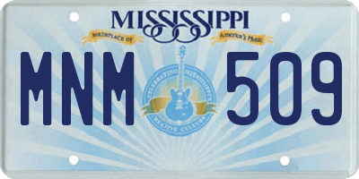 MS license plate MNM509