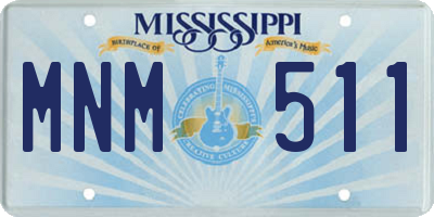 MS license plate MNM511