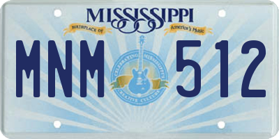 MS license plate MNM512