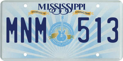 MS license plate MNM513