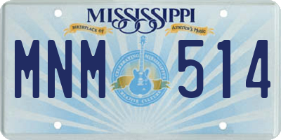 MS license plate MNM514