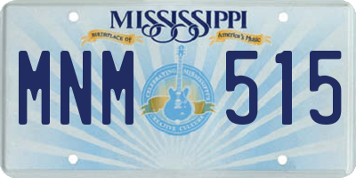 MS license plate MNM515