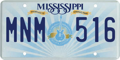 MS license plate MNM516