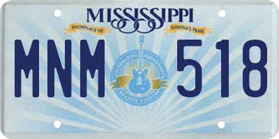MS license plate MNM518