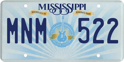 MS license plate MNM522