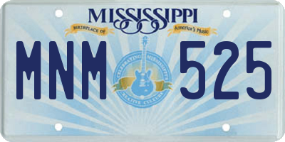 MS license plate MNM525