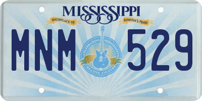 MS license plate MNM529