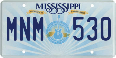 MS license plate MNM530