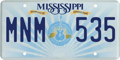 MS license plate MNM535