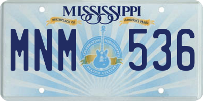 MS license plate MNM536