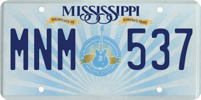 MS license plate MNM537