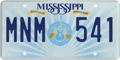 MS license plate MNM541
