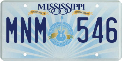 MS license plate MNM546