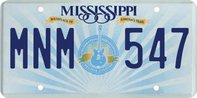MS license plate MNM547