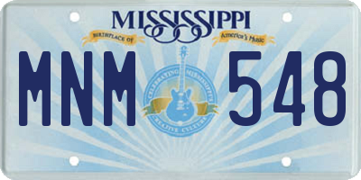 MS license plate MNM548