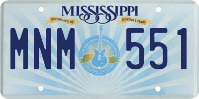 MS license plate MNM551