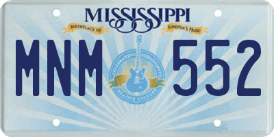 MS license plate MNM552