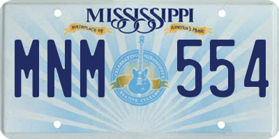 MS license plate MNM554