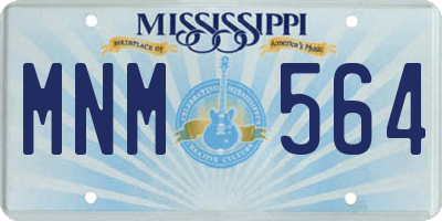 MS license plate MNM564