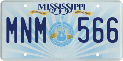MS license plate MNM566