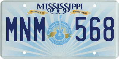 MS license plate MNM568