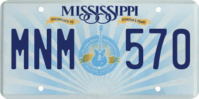 MS license plate MNM570
