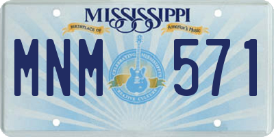 MS license plate MNM571