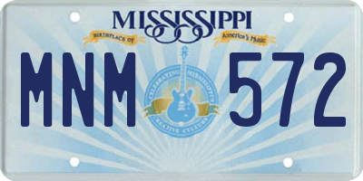 MS license plate MNM572