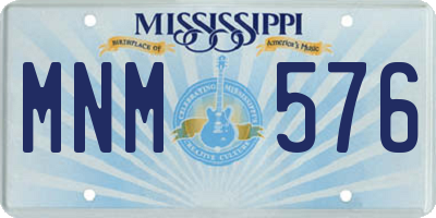 MS license plate MNM576