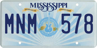 MS license plate MNM578
