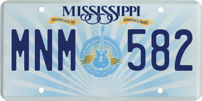 MS license plate MNM582
