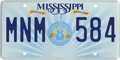 MS license plate MNM584
