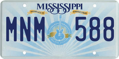 MS license plate MNM588