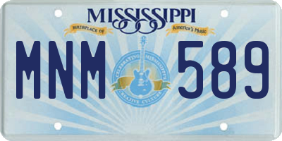 MS license plate MNM589