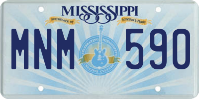 MS license plate MNM590