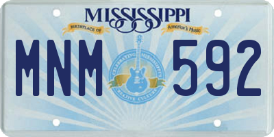 MS license plate MNM592